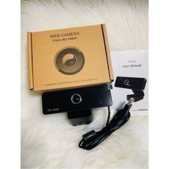 Webcam with Microphone, 1080P HD Webcam Streaming Computer Camera, USB Webcam - Picture 1 of 5